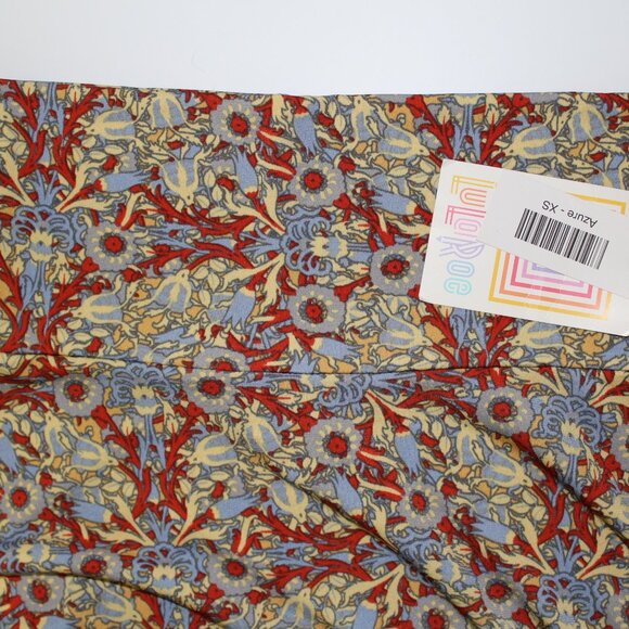 LulaRoe stretch A-line floral skirt Azure - XS New simply comfortable - Picture 4 of 7